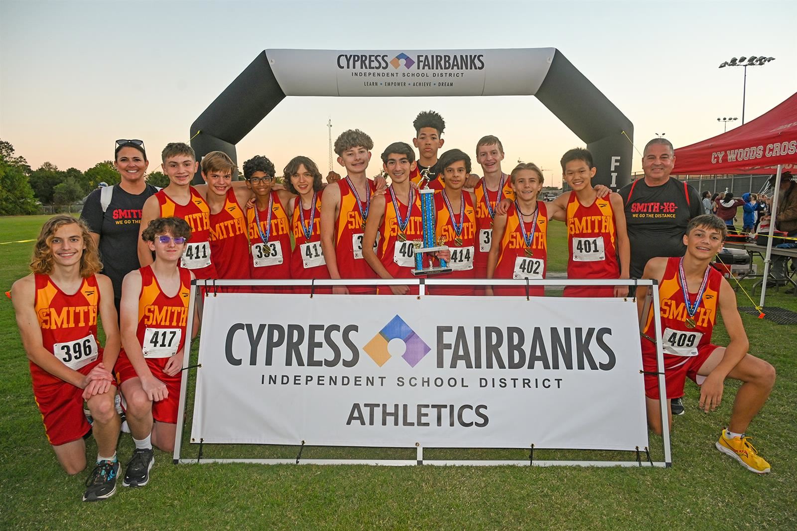 Smith Middle School won the eighth grade boys’ cross country team title with 35 points on Oct. 19 at Cypress Woods.